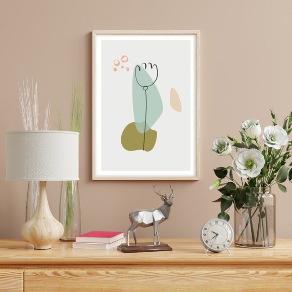 Modern Minimalist Abstract Nature Boho Wall Art Print Home Decor [No Fra… - Picture 3 of 6